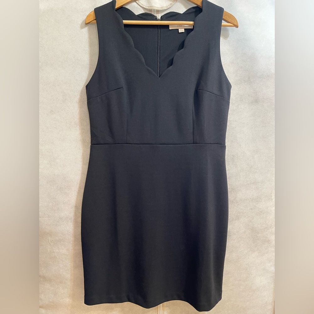 Loft midi black dress. 8P